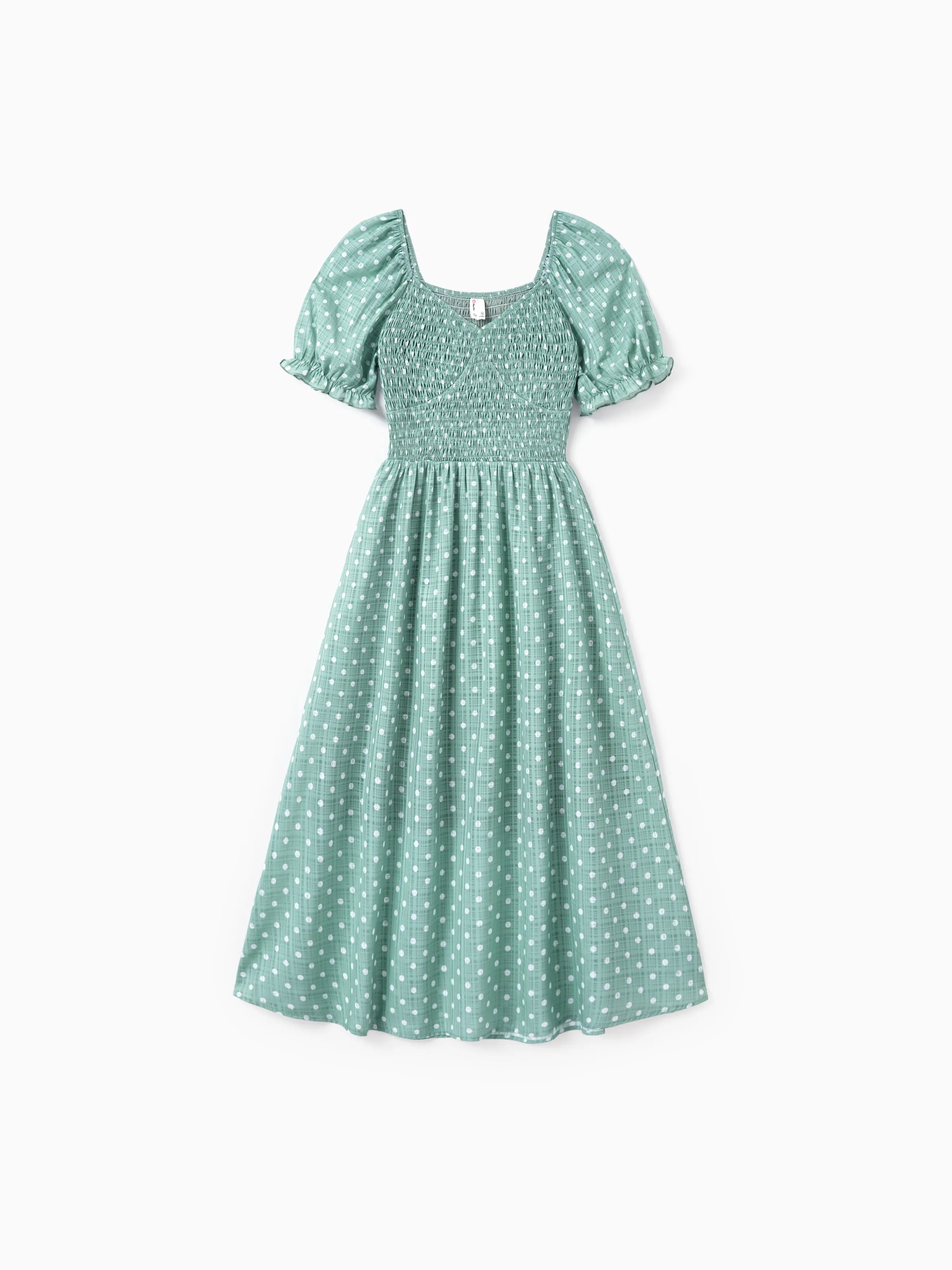 Family Matching T-Shirt & Dress Set Polka Dot Puff-sleeve Dress for Mo - PatPat Family Matching T-Shirt & Dress Set Polka Dot Puff-sleeve Dress for Mo - PatPat