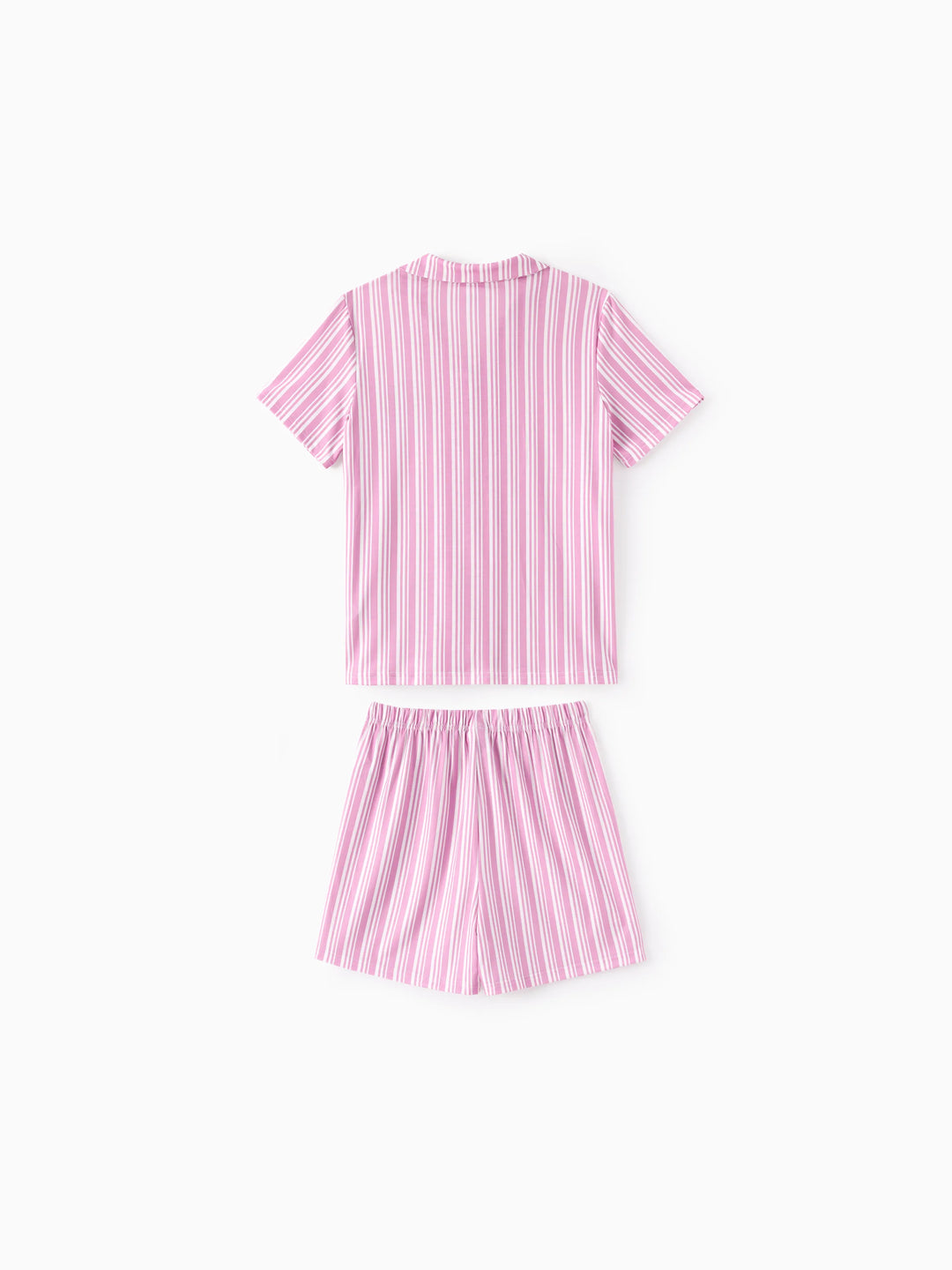 PAW Patrol Pyjamas décontractés assortis maman et moi à rayures avec col à revers et traitement ignifuge Bloc de couleurs