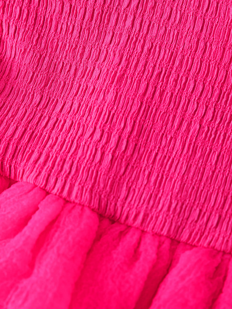 Barbie Toddler/Kid Girl Barbie Letter Print Layered Tulle Dress Hot Pink