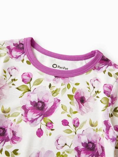 Christmas / Halloween Pajama 2-piece Bamboo Pajamas Set With Childlike Print for Baby / Toddler( Snug-Fitting) Light Purple