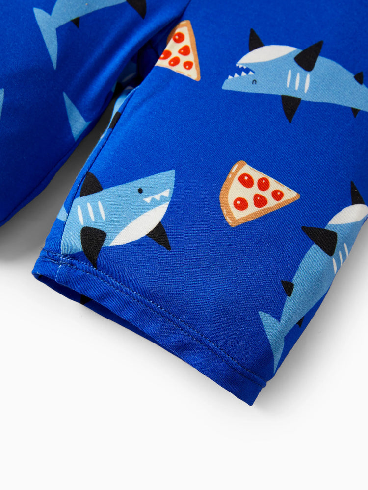 Bamboo Baby/Toddler 2pcs Childlike Printed Snug-Fitting Pajama Sets Sky blue