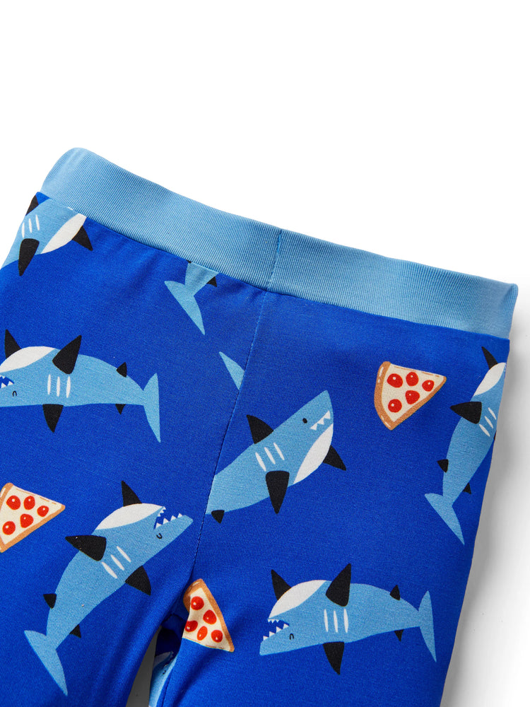 Bamboo Baby/Toddler 2pcs Childlike Printed Snug-Fitting Pajama Sets Sky blue