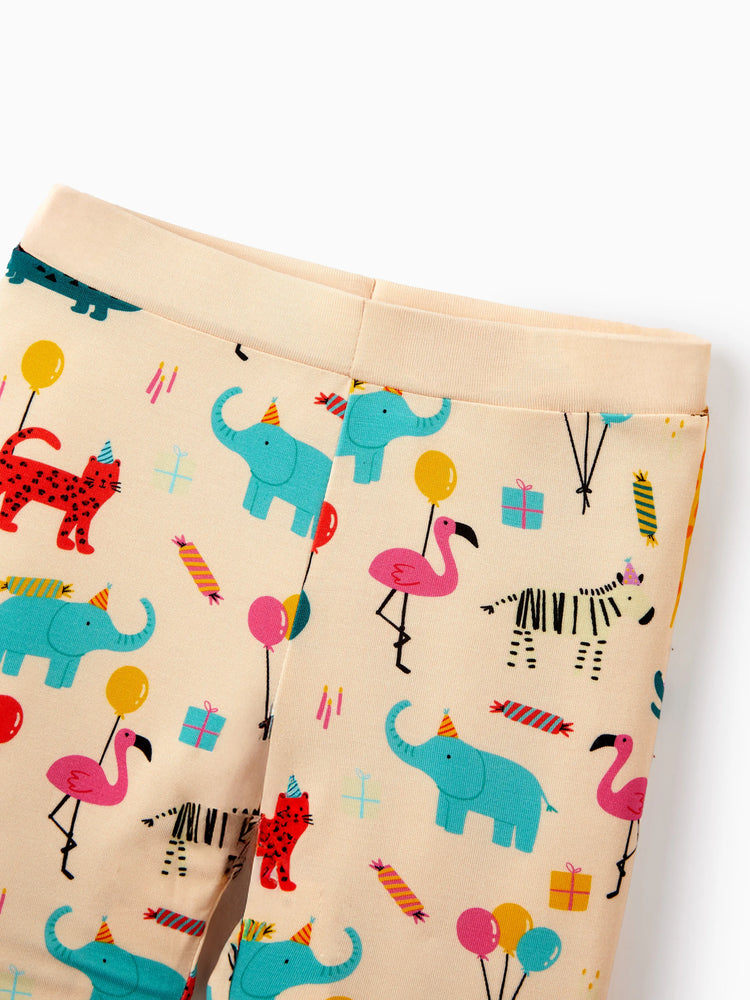 Bamboo Baby/Toddler 2pcs Childlike Printed Snug-Fitting Pajama Sets Pale Yellow