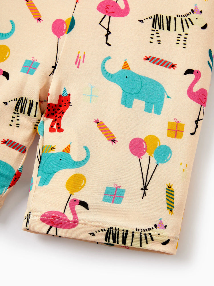 Bamboo Baby/Toddler 2pcs Childlike Printed Snug-Fitting Pajama Sets Pale Yellow