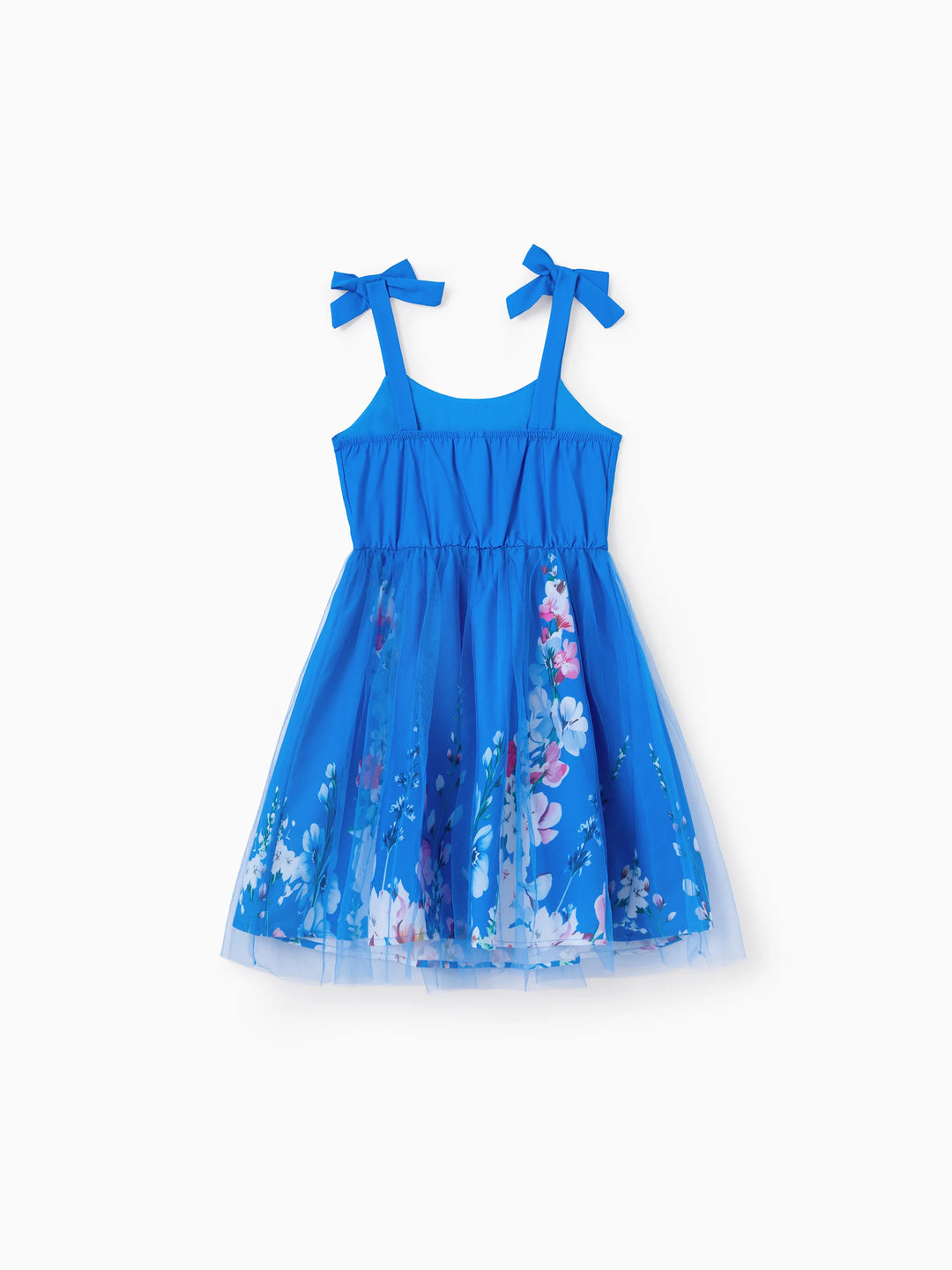 Ensemble de tenues pour tout-petits/filles Robe sans manches à fleurs ou T-shirt à manches courtes Bleu