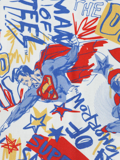 Justice League Toddler/Kid Boy Bamboo Superman 2pcs Snug-Fitting Pajamas Set Blue