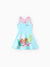 PAW Patrol Toddler/Kid Girl Floral Crisscross Back Dress Turquoise