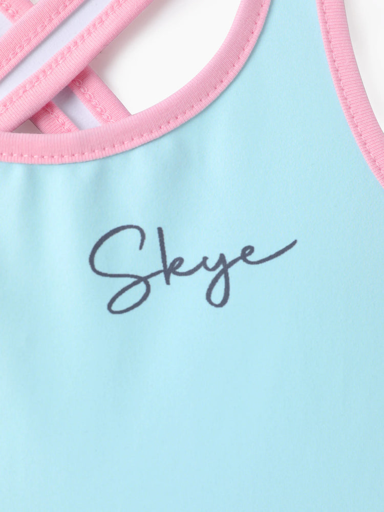 PAW Patrol Matching Family Floral Dress/ Cotton Top Turquoise