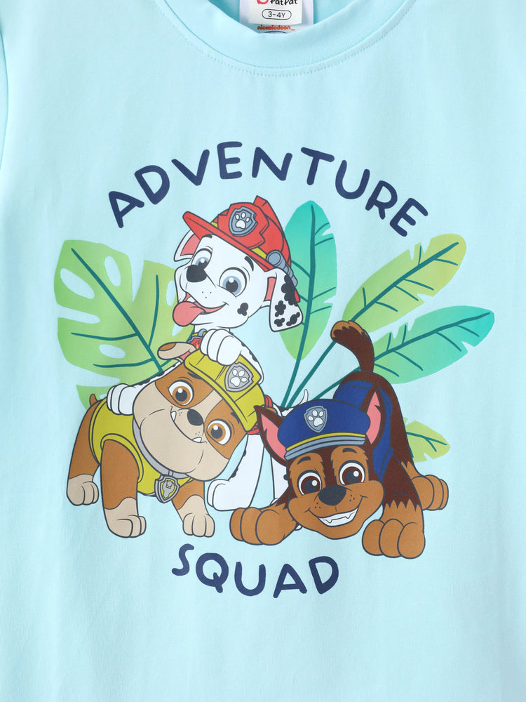 PAW Patrol Matching Family Floral Dress/ Cotton Top Turquoise