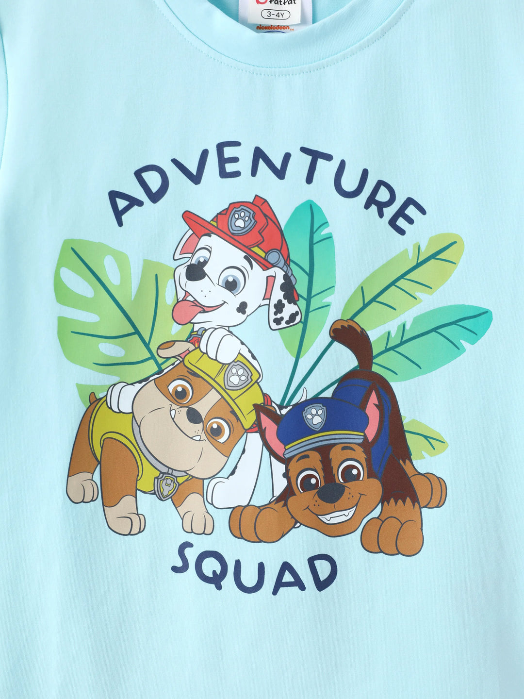 PAW Patrol Mama & ich Blumenkleid mit integrierten Shorts & Taschen / Baumwolloberteil Türkis
