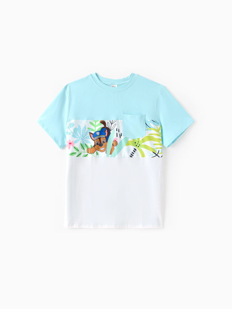 PAW Patrol Matching Family Floral Dress/ Cotton Top Turquoise