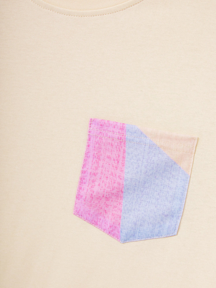 Daddy & Son Outfits Set Colorblock Sleeveless Strappy Dress or Short-sleeve T-shirt Multi-color