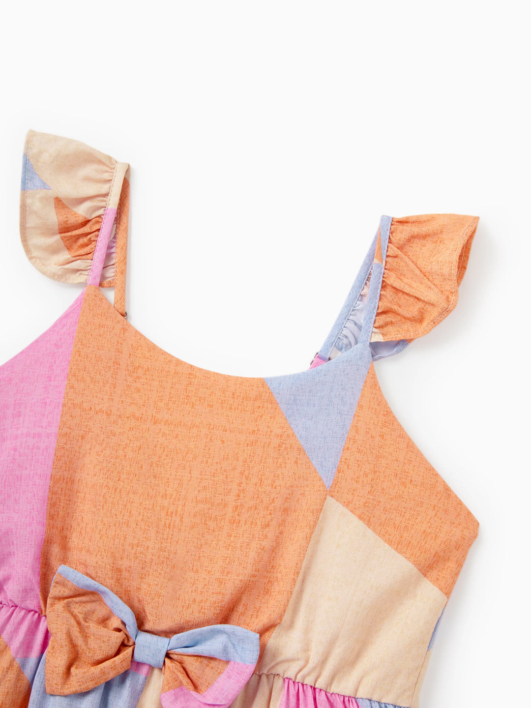 Toddler/Kid Girl Colorblock Sleeveless Strappy Dress Multi-color