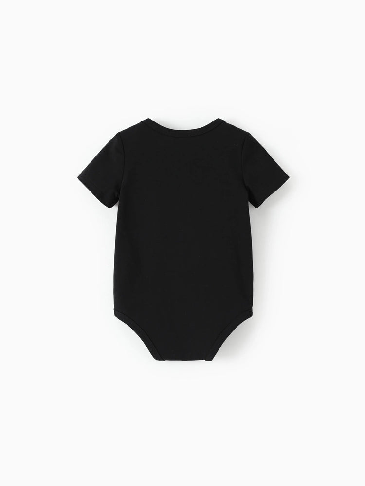 Star Wars Family Matching Grogu Cotton Character Print T-shirts Black