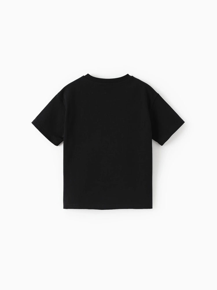 Star Wars Family Matching Grogu Cotton Character Print T-shirts Black