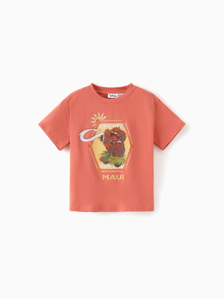 Disney Princess Mommy & me Moana Sporty Dress with Built-in Shorts & Pockets/ Cotton Top Orange