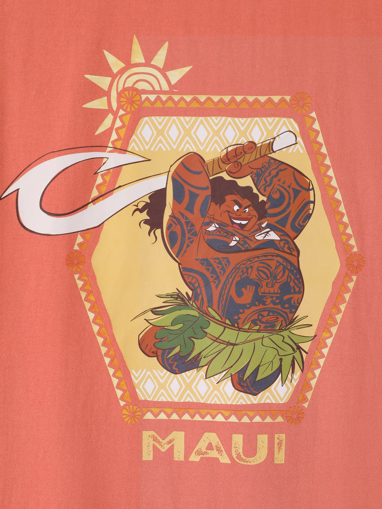 Disney Princess Mommy & me Moana Sporty Dress with Built-in Shorts & Pockets/ Cotton Top Orange