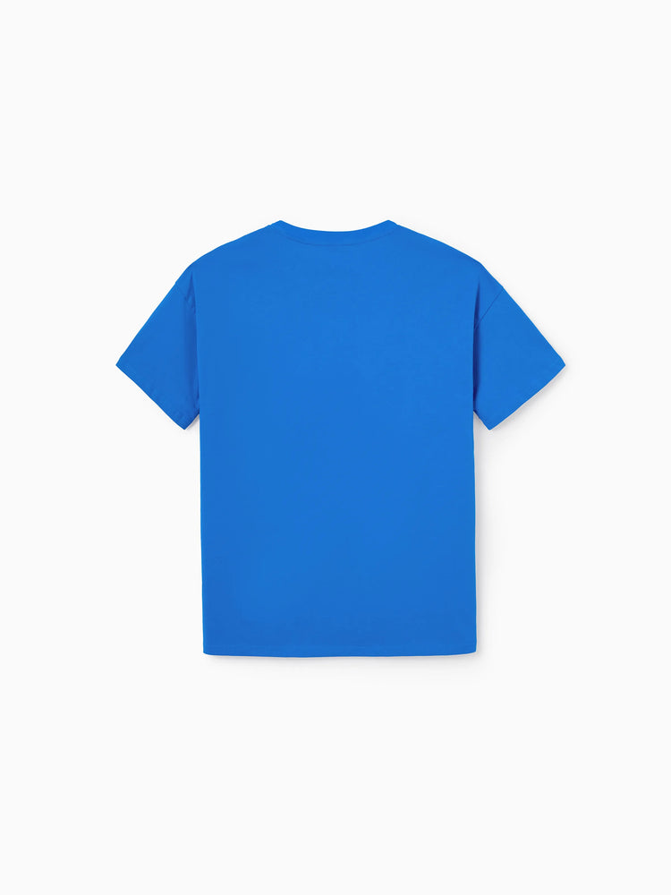 Family Matching Outfits Set Floral Sleeveless Dress or Short-sleeve T-shirt Blue