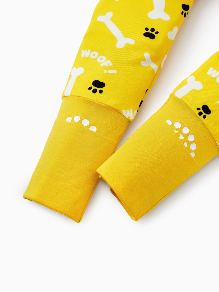 Bamboo Baby Boy/Girl 2-Pack Natural Animal or Plant Long Sleeve Romper 2-Way Zip Anti Slip Footie Yellow