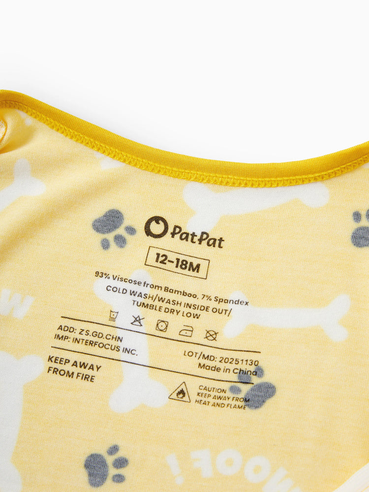 Bamboo Baby Boy/Girl 2-Pack Natural Animal or Plant Long Sleeve Romper 2-Way Zip Anti Slip Footie Yellow