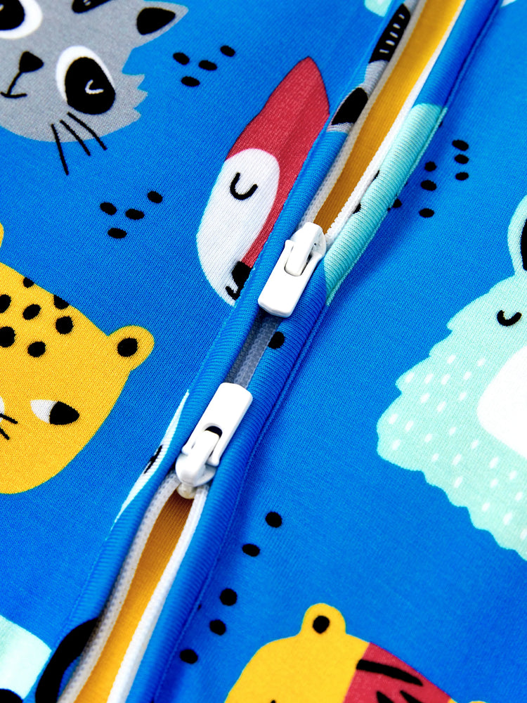 Bamboo Baby Boy/Girl 2-Pack Natural Animal or Plant Long Sleeve Romper 2-Way Zip Anti Slip Footie Yellow