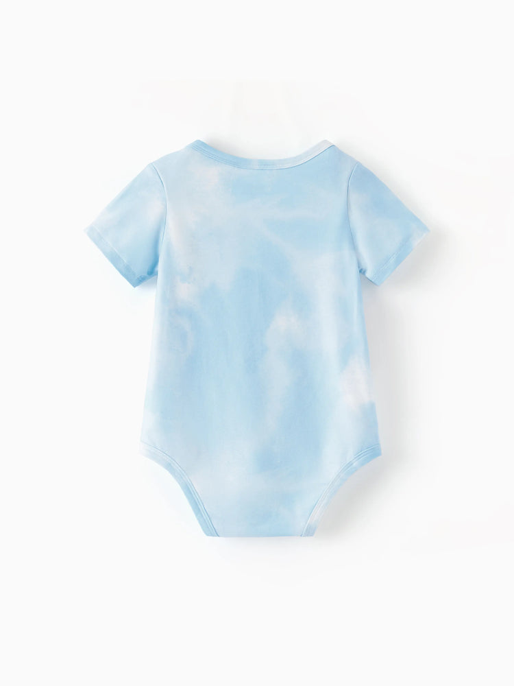 PAW Patrol Daddy & Son Casual Tie-dye Printed Tee Multi-color