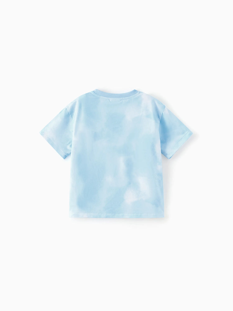 PAW Patrol Daddy & Son Casual Tie-dye Printed Tee Multi-color