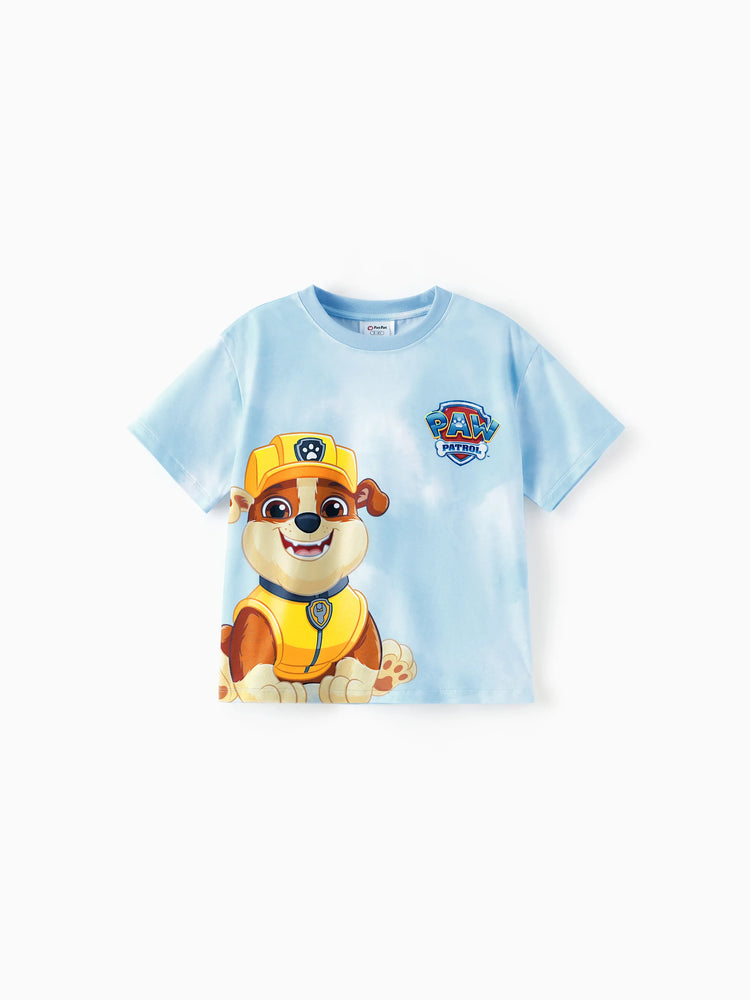 PAW Patrol Daddy & Son Casual Tie-dye Printed Tee Multi-color
