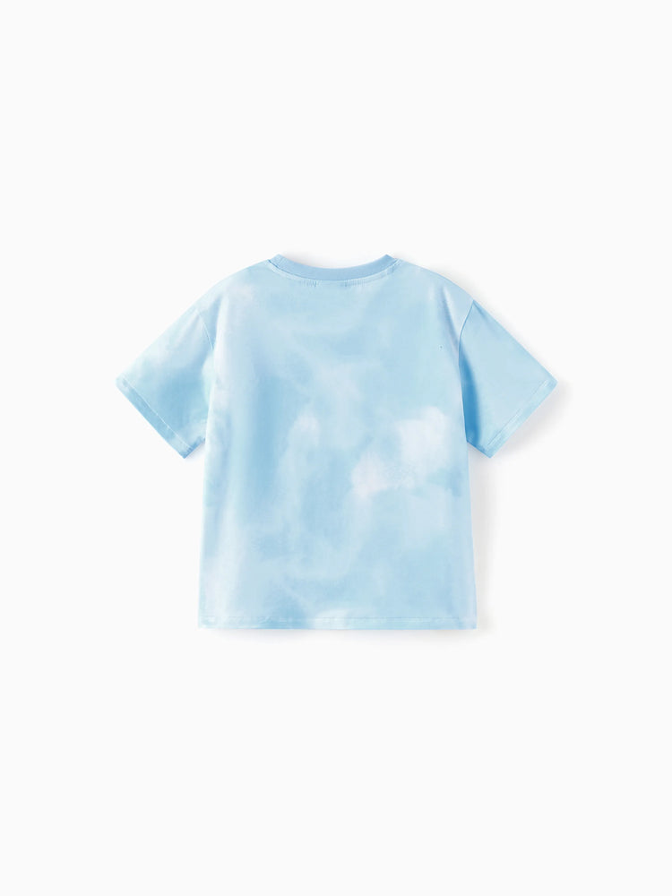 PAW Patrol Daddy & Daughter Casual Tie-dye Printed Tee Multi-color