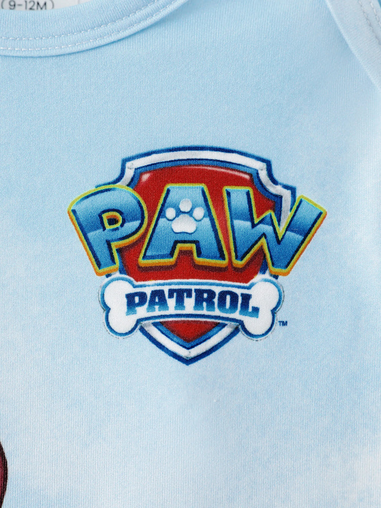 PAW Patrol Daddy & Daughter Casual Tie-dye Printed Tee Multi-color