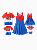 Marvel Family Matching Outfit Spider-Man Cosplay Costume Top/Sleeveless Dress Set Multi-color