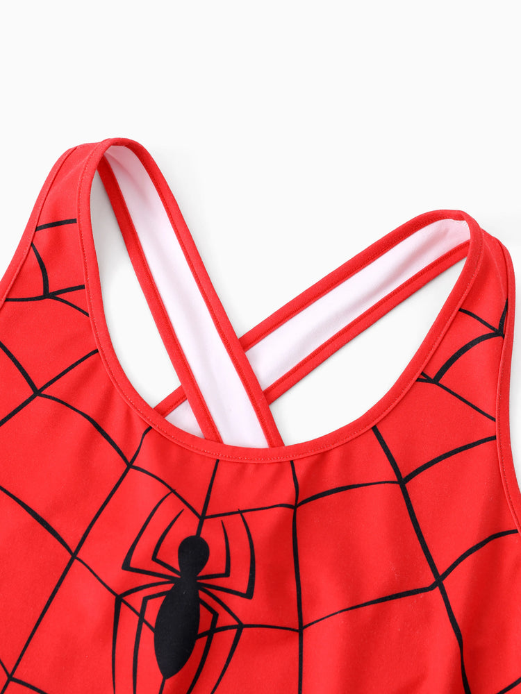 Marvel Family Matching Outfit Spider-Man Cosplay Costume Top/Sleeveless Dress Set Multi-color