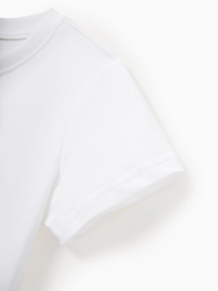 Mommy and Me Dachshund Graphic Tees "Mom's Cool Vibes" Matching Cotton Doggy Print T-Shirt White