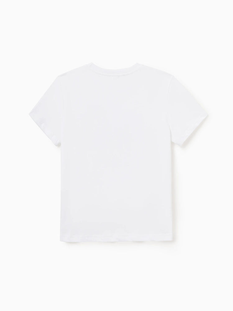 Mommy and Me Dachshund Graphic Tees "Mom's Cool Vibes" Matching Cotton Doggy Print T-Shirt White