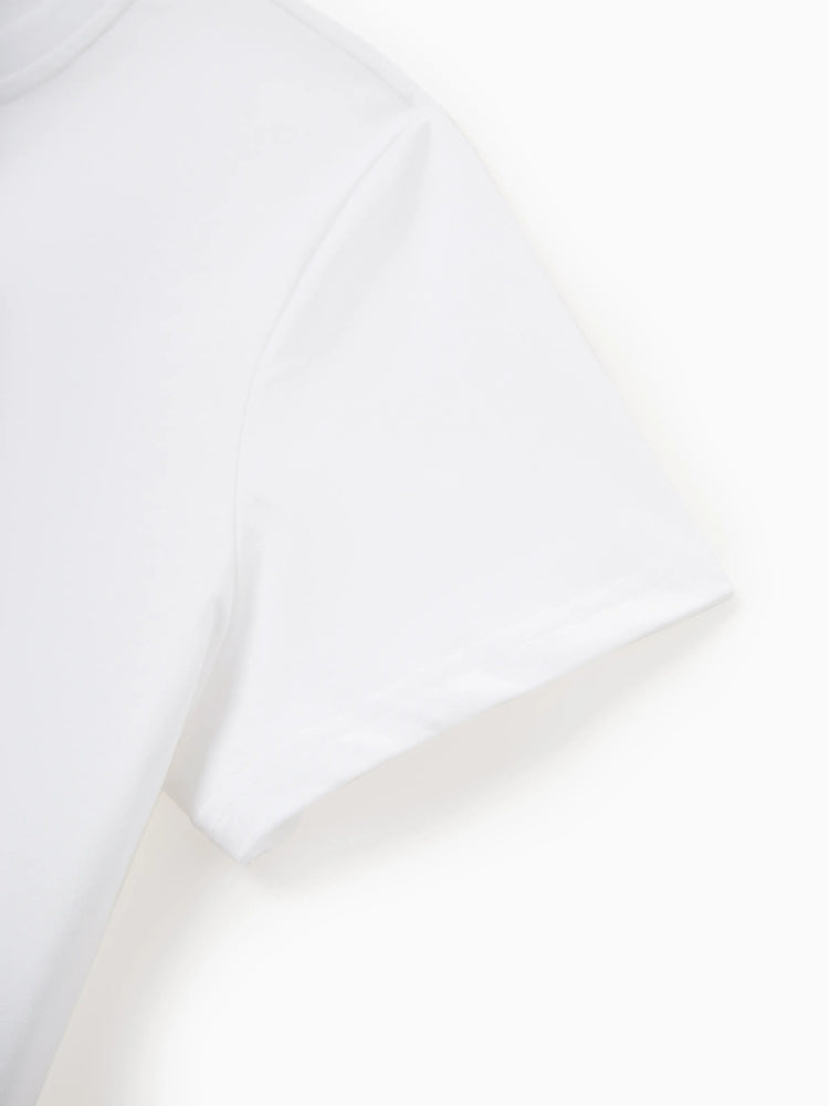 Mommy and Me Dachshund Graphic Tees "Mom's Cool Vibes" Matching Cotton Doggy Print T-Shirt White