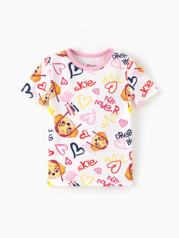 PAW Patrol Toddler Boy Skye Bamboo Allover Print Pajamas Pink