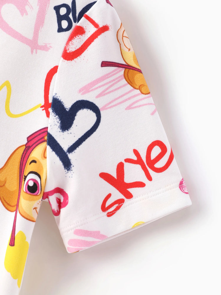 PAW Patrol Toddler Boy Skye Bamboo Allover Print Pajamas Pink