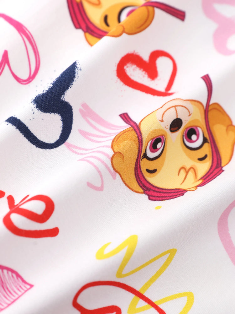 PAW Patrol Toddler Boy Skye Bamboo Allover Print Pajamas Pink