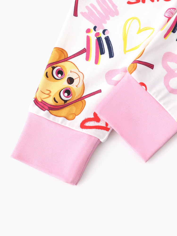 PAW Patrol Toddler Boy Skye Bamboo Allover Print Pajamas Pink