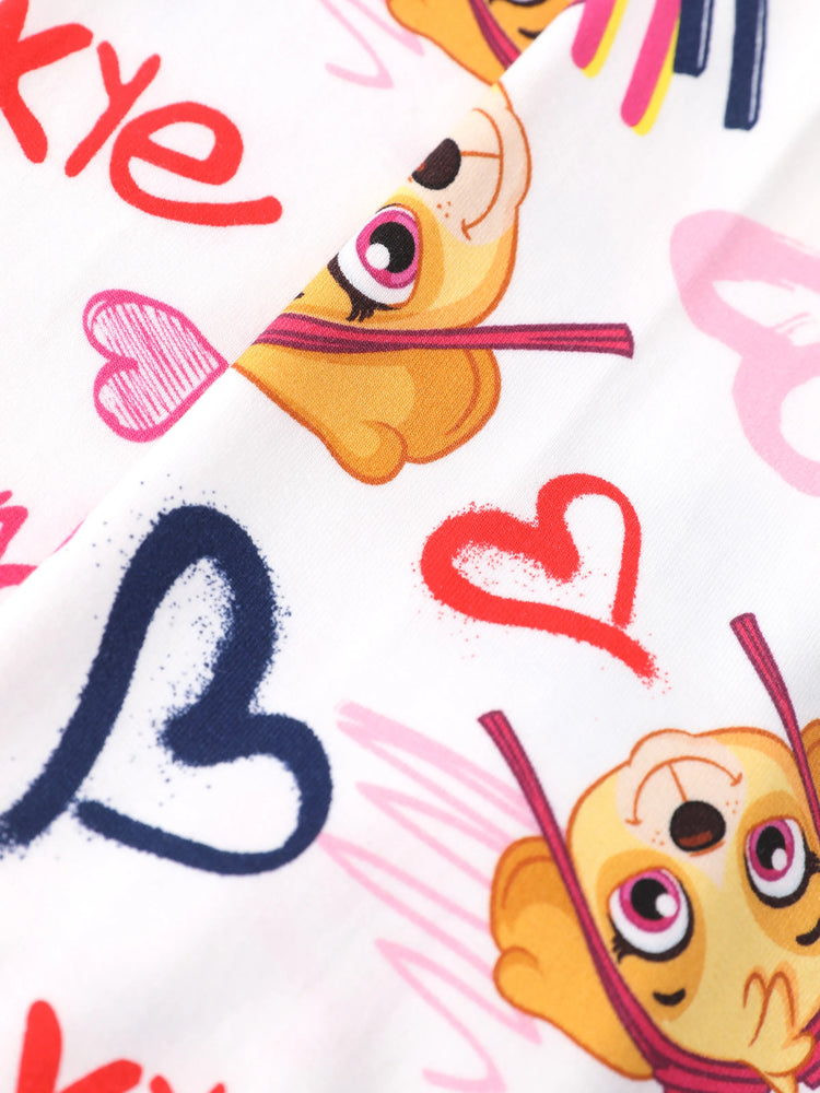 PAW Patrol Toddler Boy Skye Bamboo Allover Print Pajamas Pink