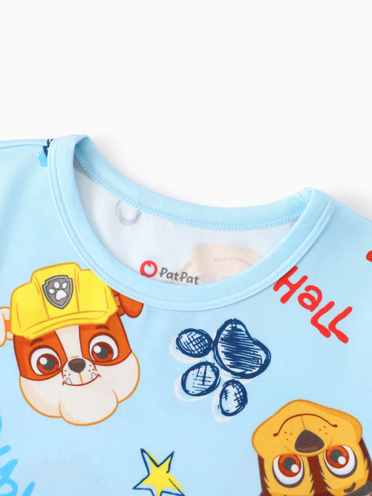 PAW Patrol Toddler Boy Skye Bamboo Allover Print Pajamas Blue