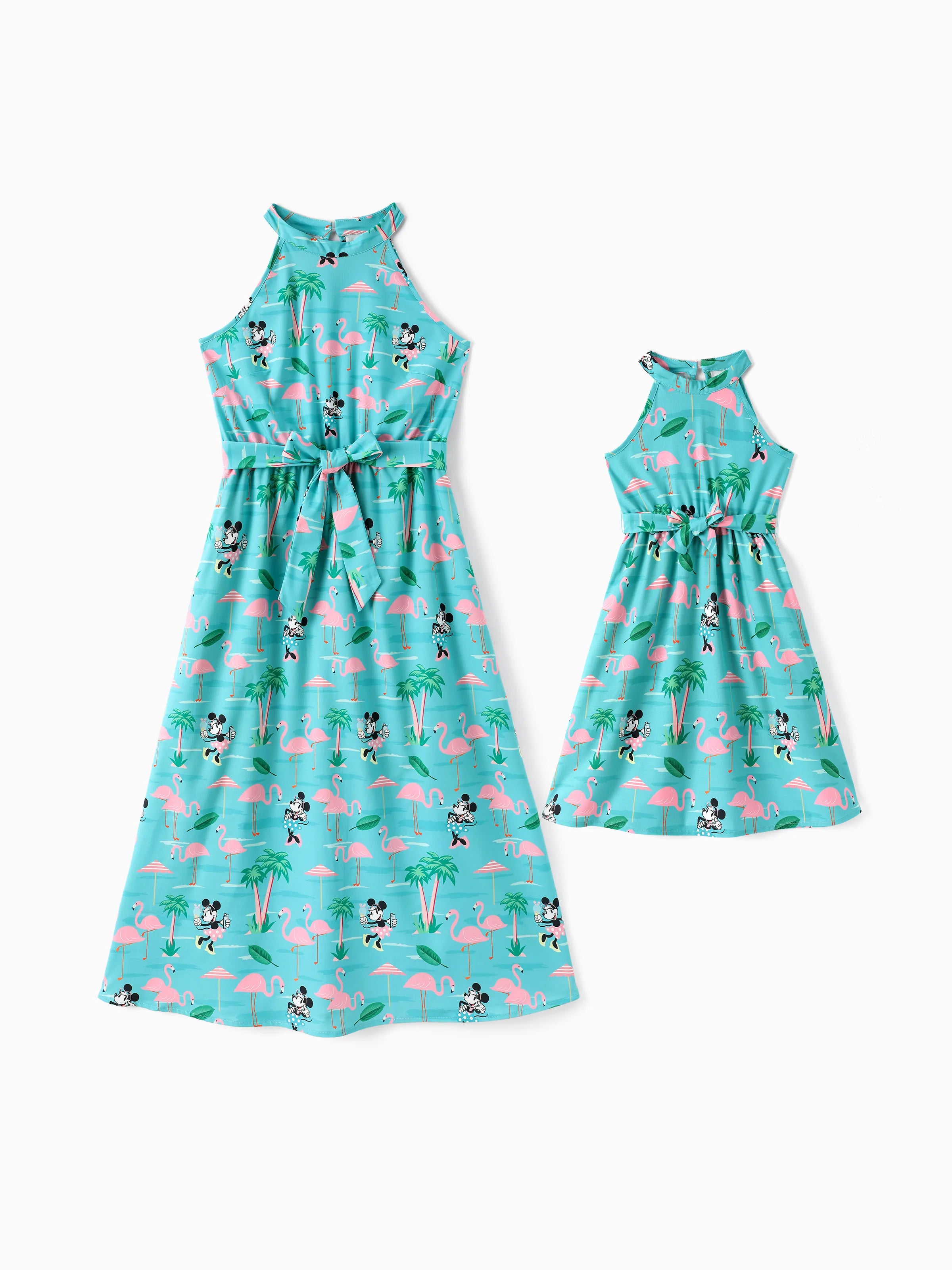 Disney Mickey and Friends Mommy and Me Minnie Mouse Halter Design Dress Mint Green, Mint Green / Women / M Disney Mickey and Friends Mommy and Me Minnie Mouse Halter Design Dress Mint Green, Mint Green / Women / M