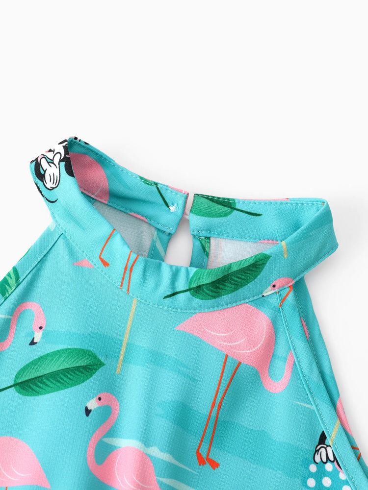 Disney Mickey and Friends Mommy and Me Minnie Mouse Halter Design Dress Mint Green