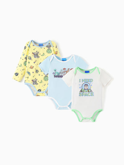 Toy Story Bamboo Baby Boy Buzz Lightyear Printed  Bodysuit  Color block