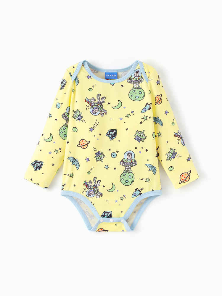 Toy Story Bamboo Baby Boy Buzz Lightyear Printed  Bodysuit  Color block