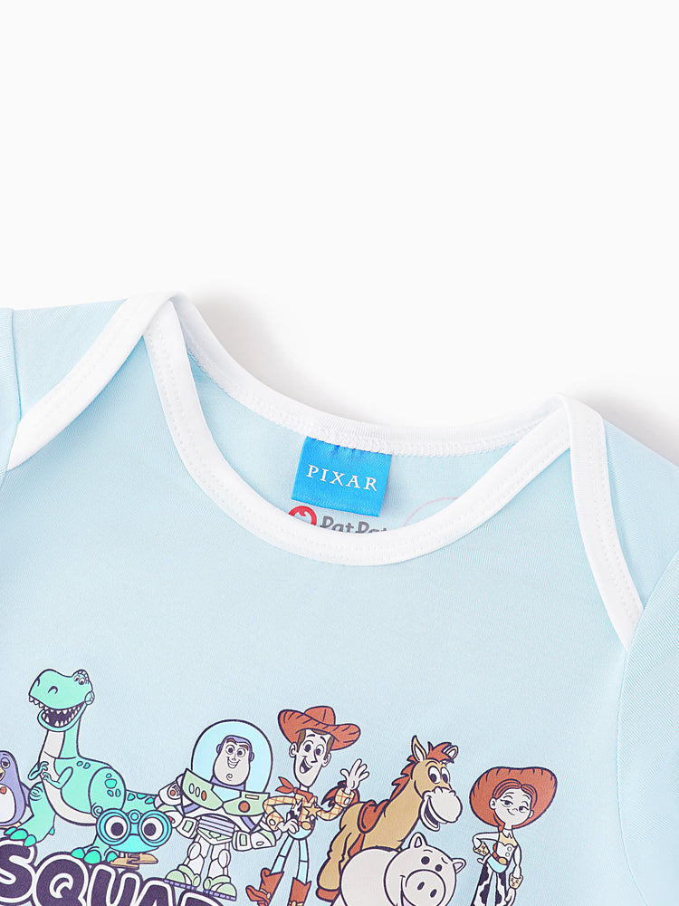 Toy Story Bamboo Baby Boy Buzz Lightyear Printed  Bodysuit  Color block