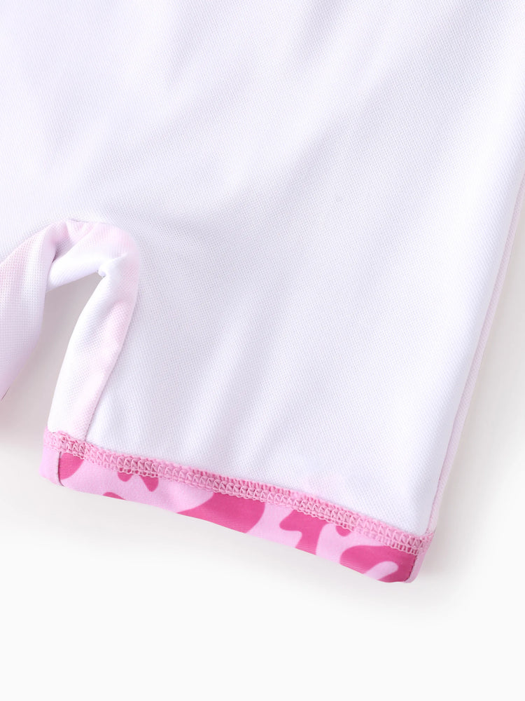 PAW Patrol Toddler Girl Skye UPF50+ Colorblock Swimsuit Hot Pink