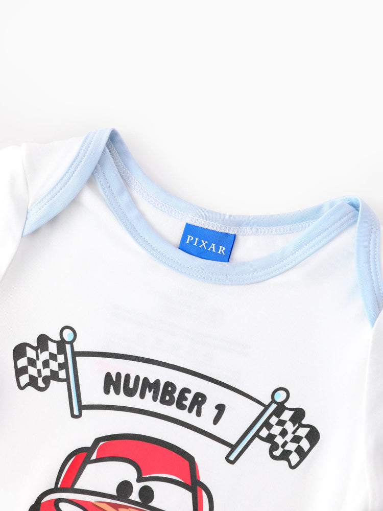 Cars Bambus Baby Junge 3er-Pack Lightning McQueen Bedruckte Bodysuits Mehrfarbig