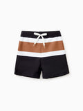 Toddler Boy Color Block Swim Trunks Set Color block