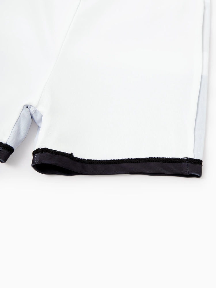 Daddy & Son Color Block Swimsuits Striped Bikini & Swim Trunks Set Color block